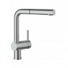 Bateria Blanco LINUS-S chrom matowy z dźwignią po prawej stronie 512403